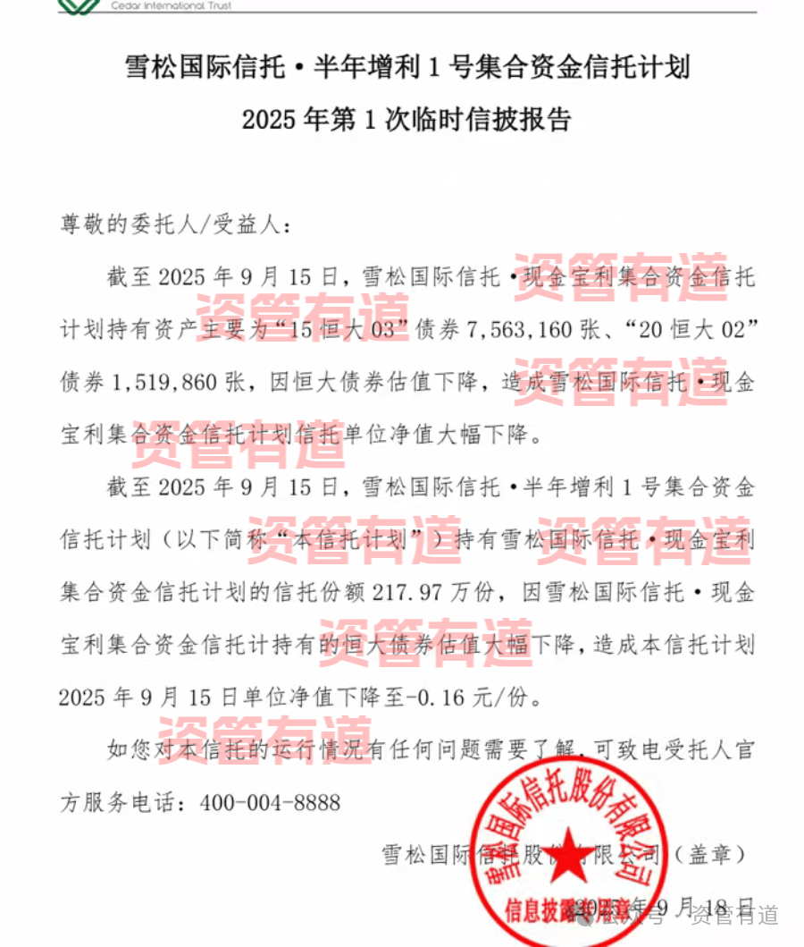 离谱！雪松信托净值跌到负数！像原油宝、上银基金子这样的案例早该警惕